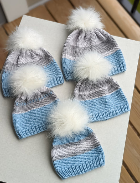 Handmade Cotton Baby Hats | blue