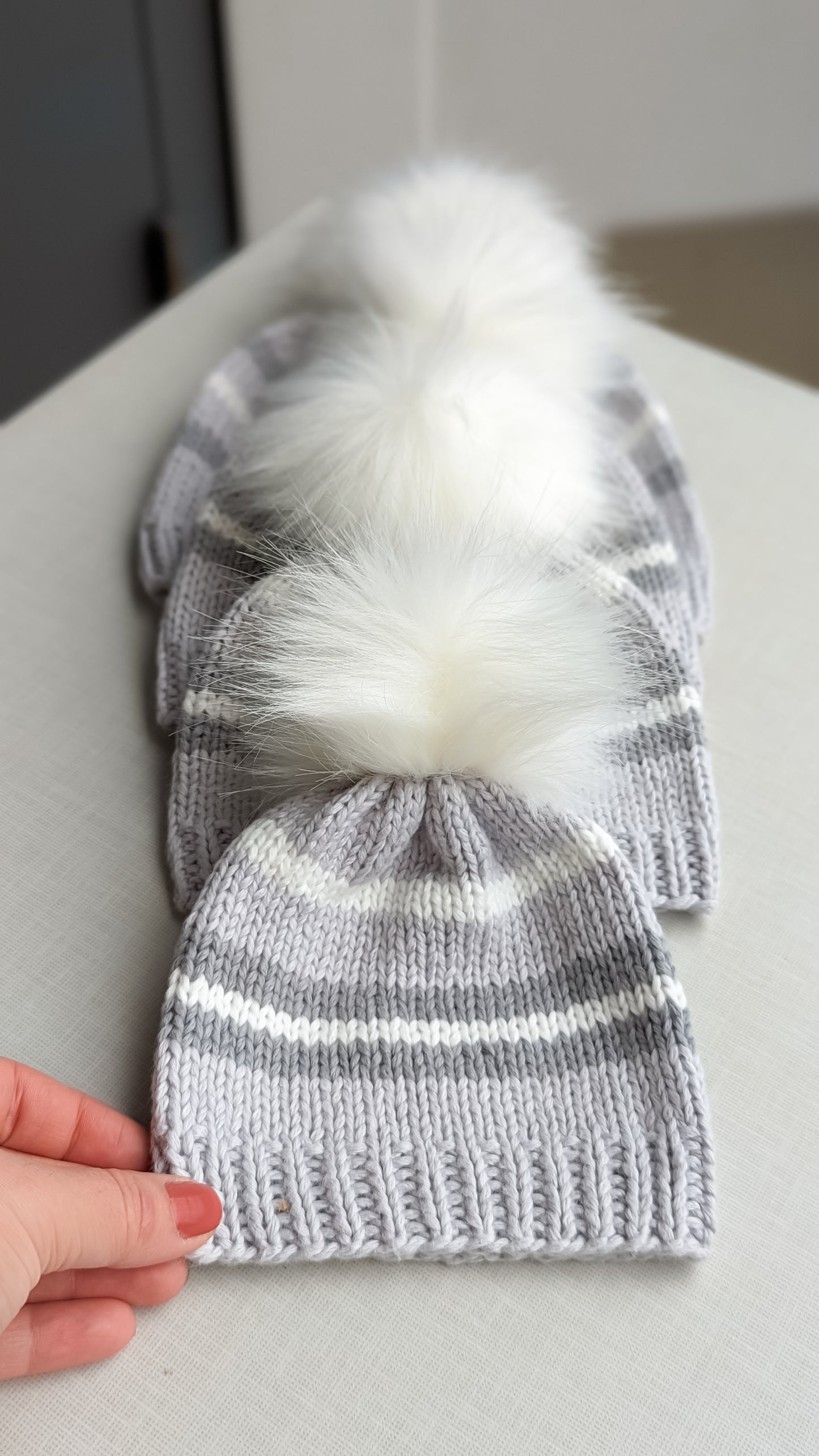 Handmade Cotton Baby Hat | grey