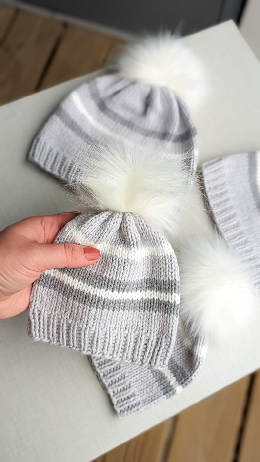 Handmade Cotton Baby Hat | grey