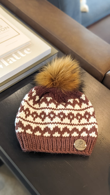 Coffee and Cream Wool Hat
