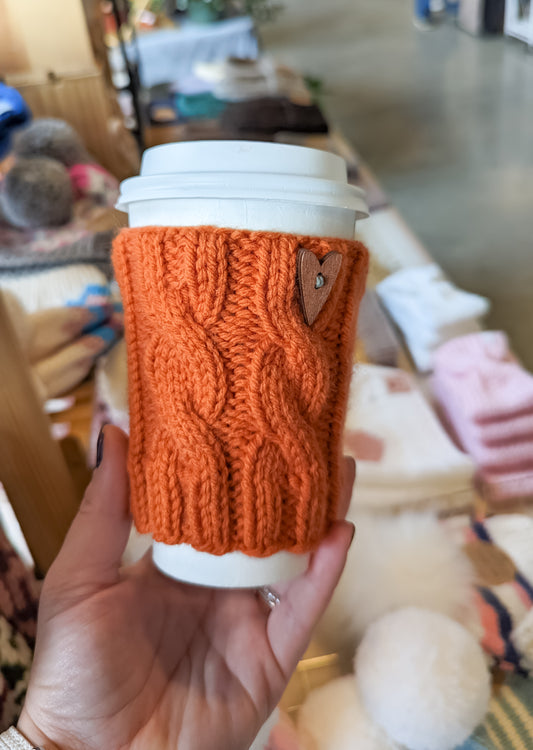 Cosy Cable Knit Woolly Cup Sleeve