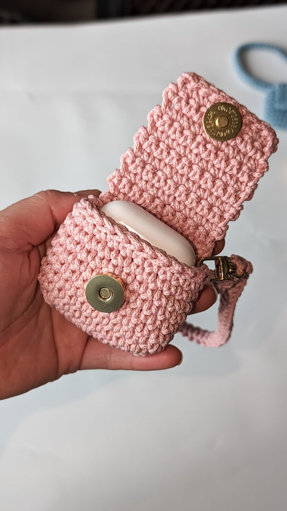 Crochet AirPod Case| Color Baby Pink