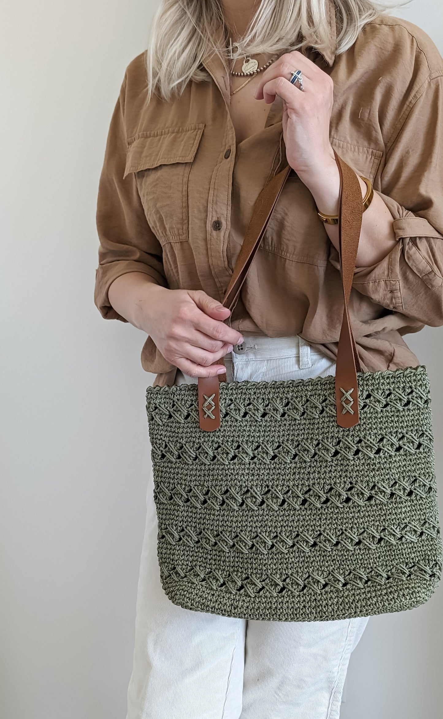 Twist Tote • Summer Bag with Cotton Lining