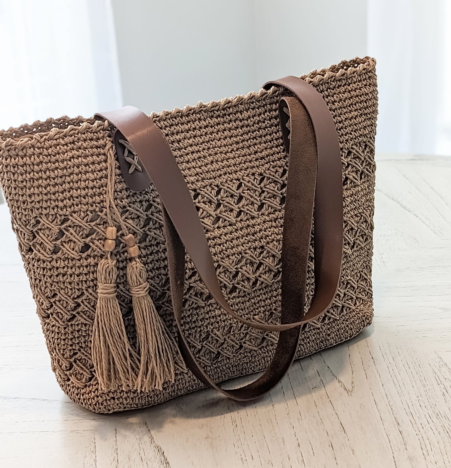 Twist Tote • Summer Bag with Cotton Lining