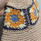Handmade Crochet Raffia Bucket Hat | Main Color Dusty Pink