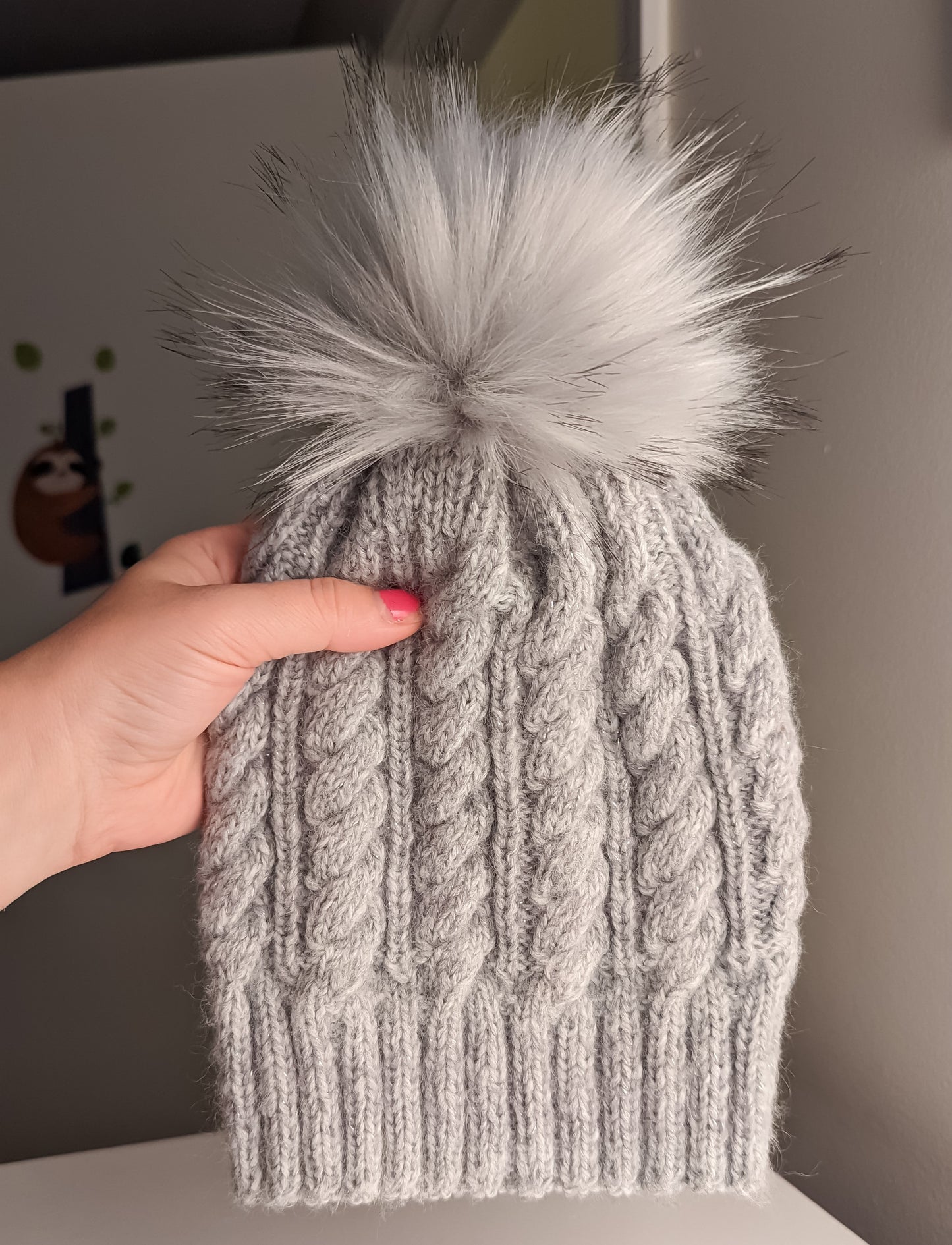 Cable Knit Acrylic Fluffy Soft and Warm Beanie
